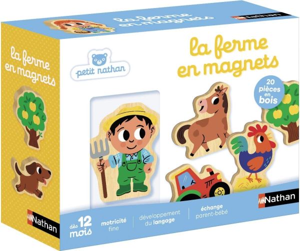 NAT31541 - The farm in wooden magnets - 1