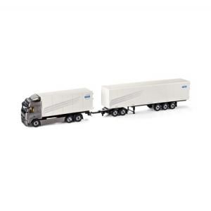 MOT13398 - VOLVO FH-25.25 rigid body carrier with combi dolly and semi 3 axle rigid body - 1