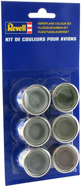 REV32343 - 6 pots of Enamel paint 14 ml colors for planes - 1