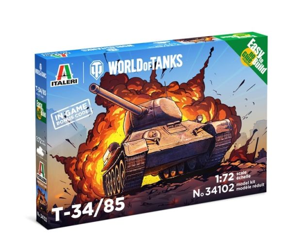 ITA34102 - Easy to Build – T34/85 Tank World of Tanks - 1