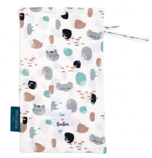 DC3766-1 - MY SAC A DOUDOU in cotton - cat and mouse patterns - 1