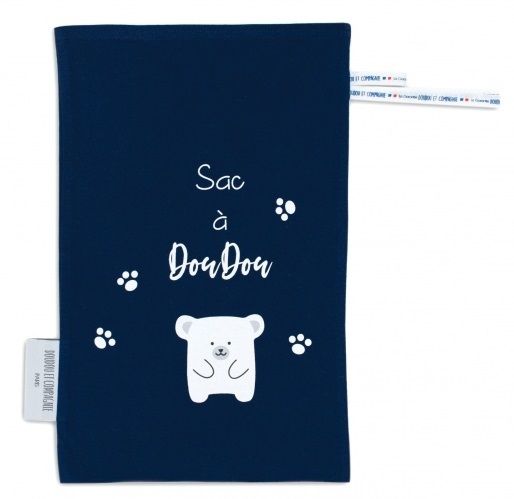 DC3767-4 - MON SAC A DOUDOU in cotton - fun Navy blue - 1