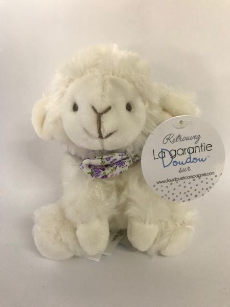 DC3817-03 - Lamb chouchou baby comforter purple floral scarf - 1