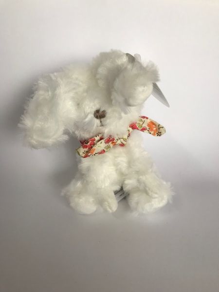 DC3818-03 - Bunny cuddly toy with scarf Flowery red - 1