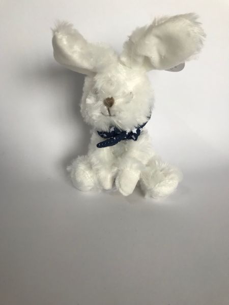 DC3818-05 - Rabbit cuddly toy with scarf dark blue with stars - 1