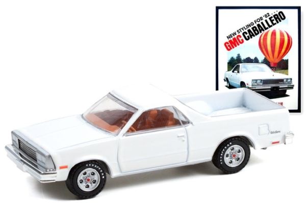 GREEN39090-F - 1982 GMC Caballero White VINTAGE AD CARS in blister pack - 1