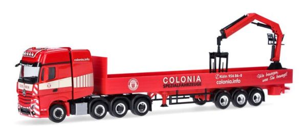 HER318426 - MERCEDES BENZ Actros 8x4 with 3-axle tipper and Colonia crane - 1
