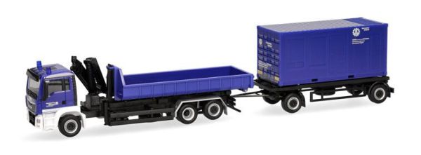 HER320863 - MAN TGS M 6x2 with tipper body and 1+1-axle trailer, THW Singen - 1
