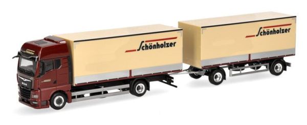 HER962223 - MAN TGX GX 4x2 with body and 1+1-axle SCHONHOLZER trailer - 1
