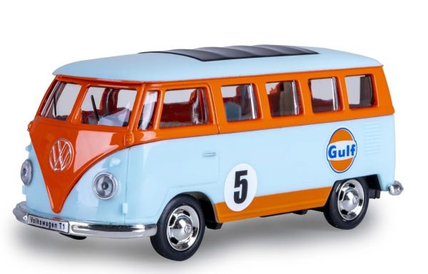 JAM402604 - 1967 VOLKSWAGEN T1, Blue and Orange GULF Pull-Back - 1