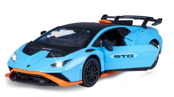 JAM402616 - LAMBORGHINI Huracan STO, Blue with Lights and Sounds - 1