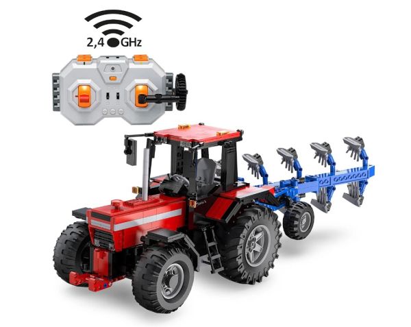 JAM402908 - Tractor with plough - radio-controlled - BRICKS - 1675 pieces - 1