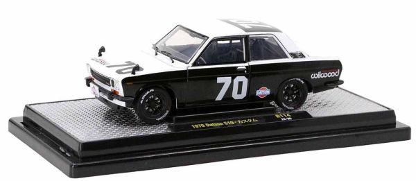 M2M-40300-114B - DATSUN 510 #70 1970 Black and white WILWOOD - 1