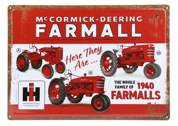 42051 - Metal sign for the FARMALL family, 1940 - 43x30 cm - 1