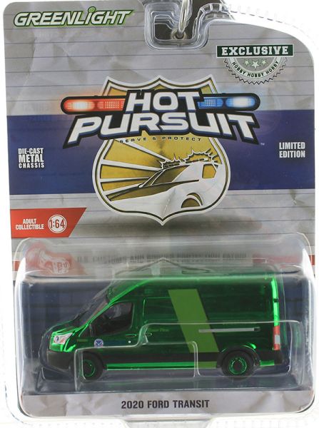 GREEN43035-EVERT - FORD Transit 2020 green US Customs from the HOT PURSUIT series in blister pack - 1