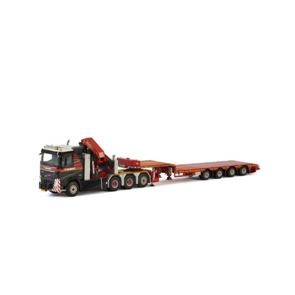WSI410330 - VOLVO FH4 8x4 with PALFINGER unloading crane and MAMMOET 4-axle platform - 1