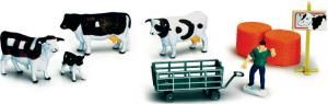 NEW05485F - Lot of 3 Cows with 1 Calf and accessories - 1