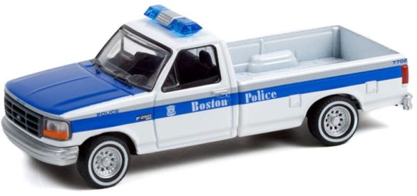 GREEN42980-C - FORD F-250 1995 Boston Police HOT PURSUIT Series 40 in Blister Pack - 1