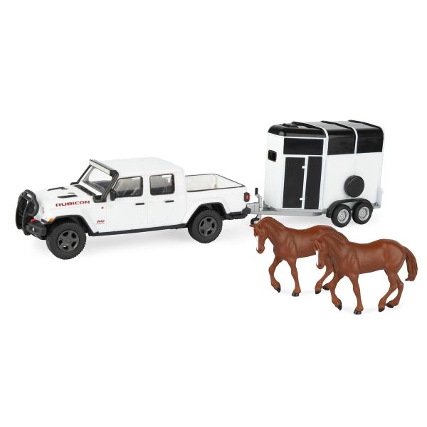 ERT47366 - JEEP Gladiator Rubicon with van and horses - 1