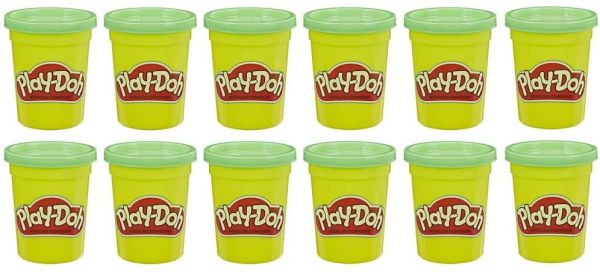 HASE4828 - 12 pots of Play-doh modeling clay – Green - 1
