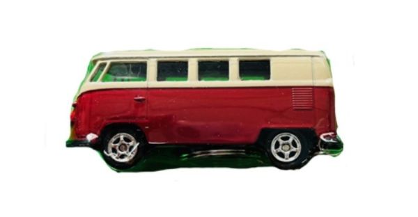 WEL52020K-ROUGE - VOLKSWAGEN Type 1 Bus Keyring 1963 Red and White - 1