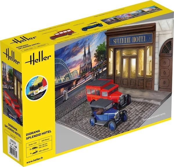 HEL52330 - Starter kit with paint and accessories - Splendid Hotel Diorama to assemble - 1
