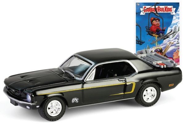 GREEN54110-C - 1968 Ford Mustang Coupe Black from the GARBAGEPAILKIDS series in blister pack - 1
