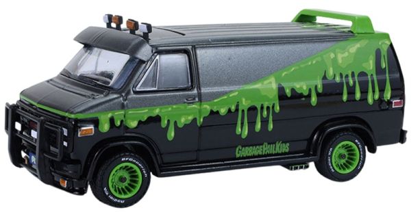 GREEN54120-A - 1983 black GMC Vandura - Petey Da Fool from the Garbage Pail Kids series, still in its original packaging - 1