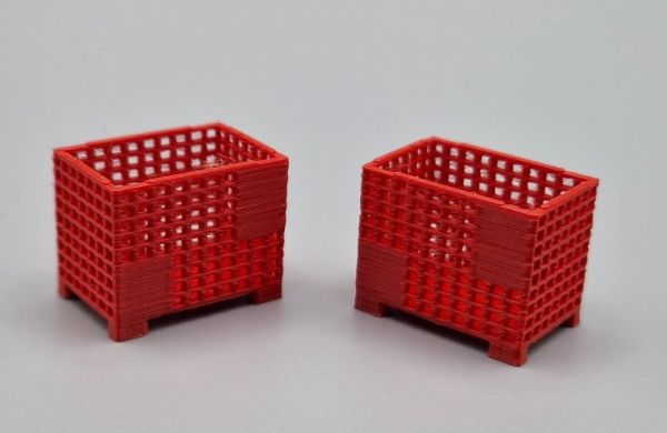 MSM5471/05 - Red Wire Mesh Pallet Boxes - L.24 x W.16 x H.19.4 mm - 1