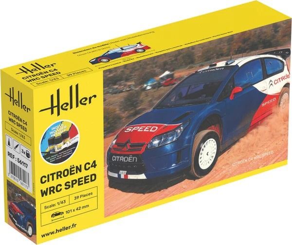 HEL56117 - Starter kit with paint and accessories - CITROEN C4 WRC Speed to assemble - 1