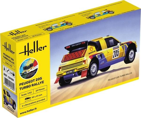 HEL56189 - Assembly and Paint Kit - PEUGEOT 205 Turbo Rally #205 - 1