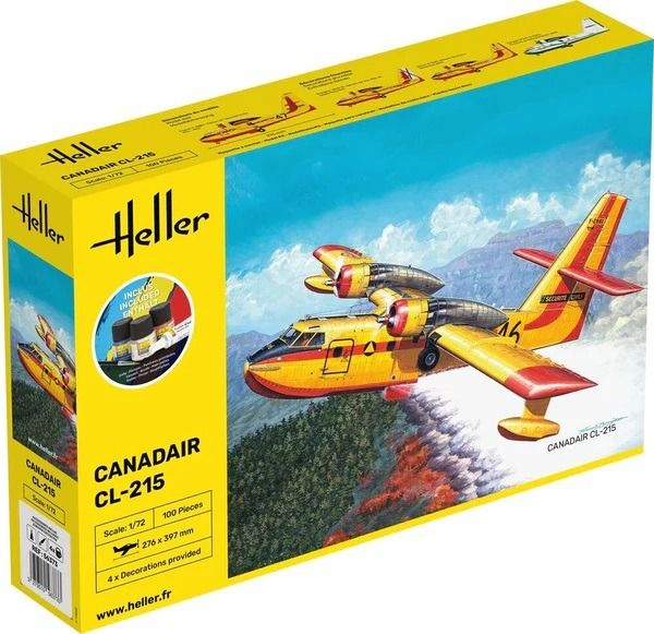 HEL56373 - Starter kit with paint and accessories - CANADAIR CL-215 to assemble - 1