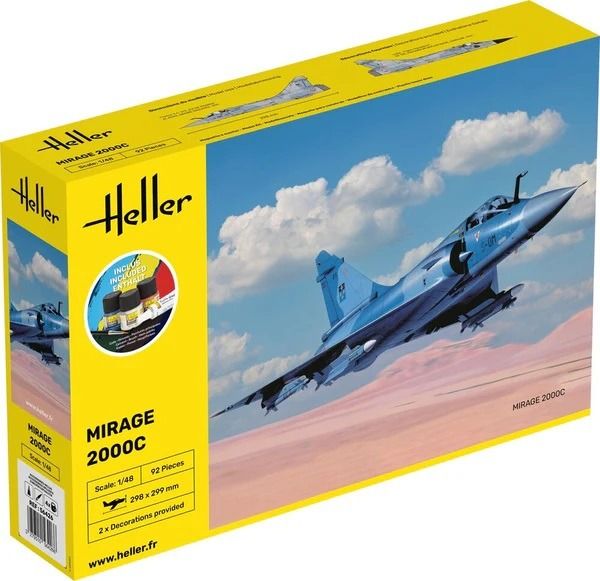 HEL56426 - Starter kit with paint and accessories - DASSAULT Mirage 2000 C to assemble - 1