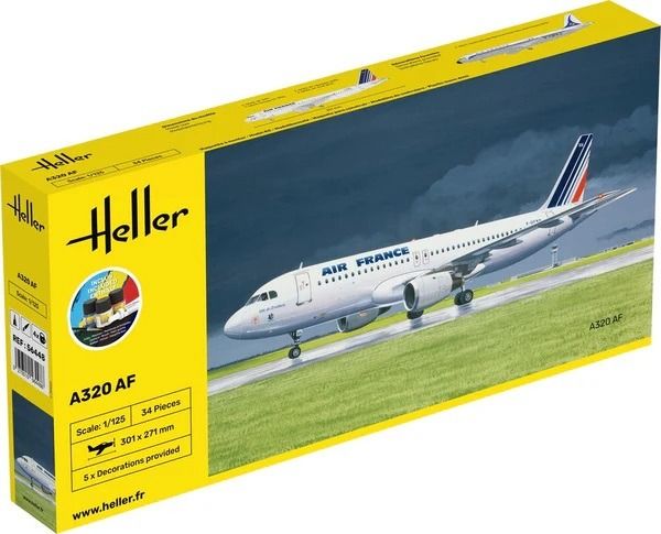 HEL56448 - Starter kit with paint and accessories - AIRBUS A320 Air France to assemble - 1
