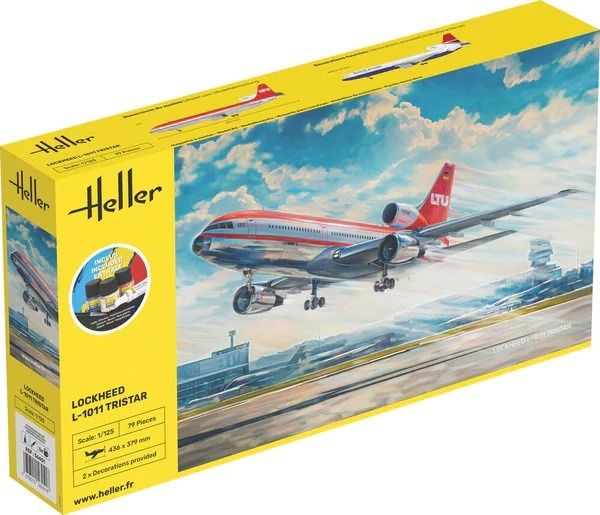 HEL56451 - Starter kit with paint and accessories - LOCKHEED L-1011 Tristar to assemble - 1