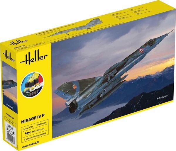 HEL56493 - Starter kit with paint and accessories - DASSAULT Mirage IV P to assemble - 1