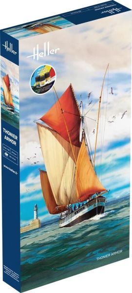 HEL56609 - Starter kit with paint and accessories - Armor tuna fishing boat to assemble - 1