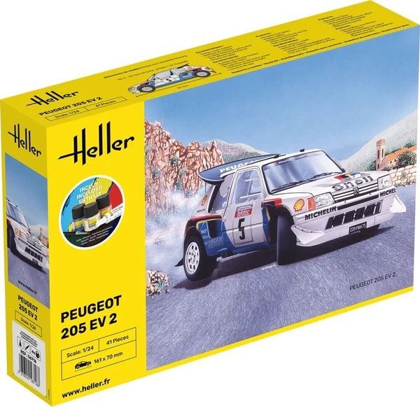 HEL56716 - Starter kit with paint and accessories - PEUGEOT 205 EV 2 #5 to assemble - 1