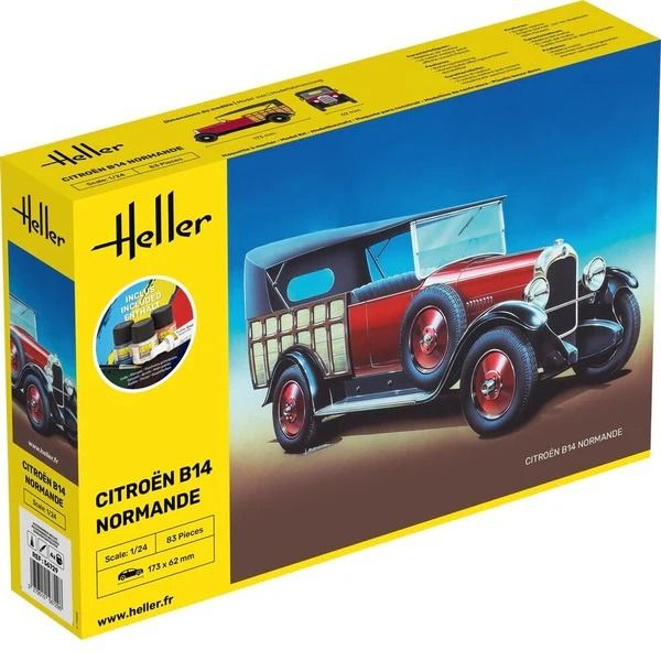HEL56729 - Starter kit with paint and accessories - CITROEN B14 Normande to assemble - 1