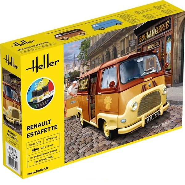 HEL56743 - Starter kit with paint and accessories - RENAULT Estafette to assemble - 1