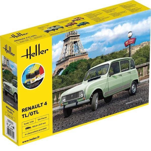 HEL56759 - Starter kit with paint and accessories - RENAULT 4TL/GTL to assemble - 1