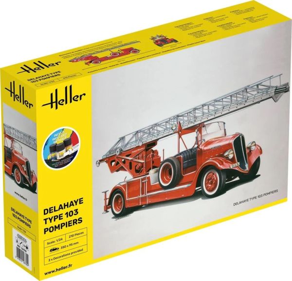 HEL56780 - Starter kit with paint and accessories - DELAHAYE Type 103 Fire Engine - 1