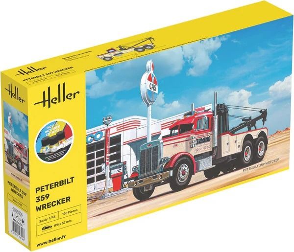 HEL56794 - Starter kit with paint and accessories - PETERBILT 359 Tow Truck - 1