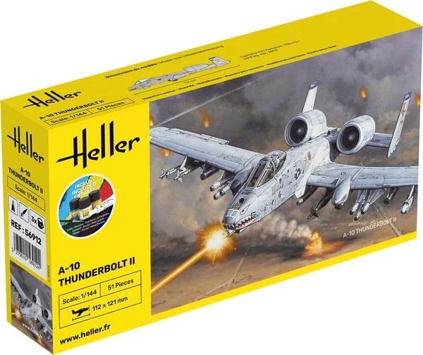 HEL56912 - Starter kit with paint and accessories - FAIRCHILD A-10 Thunderbolt II military aircraft - 1