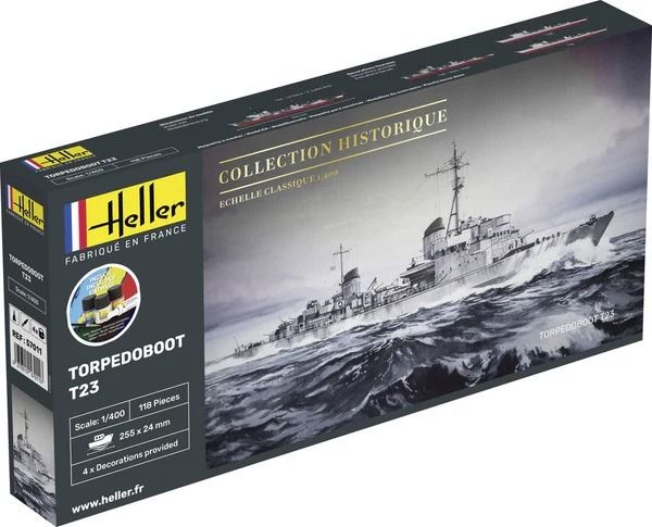 HEL57011 - Starter kit with paint and accessories - TORPEDOBOOT T23 - 1