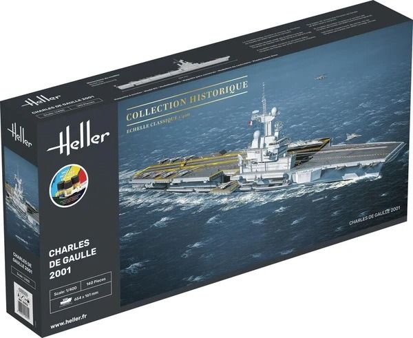 HEL57072 - Starter kit with paint and accessories – Battleship Charles de Gaulle - 1