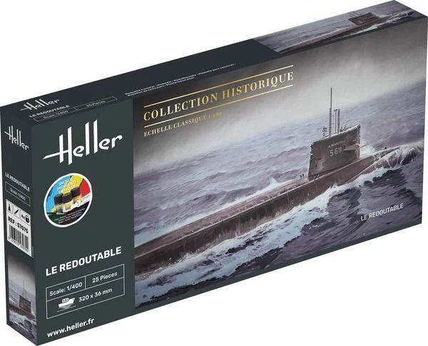 HEL57075 - Starter kit with paint and accessories - Redoutable U-Boat S/M Submarine - 1