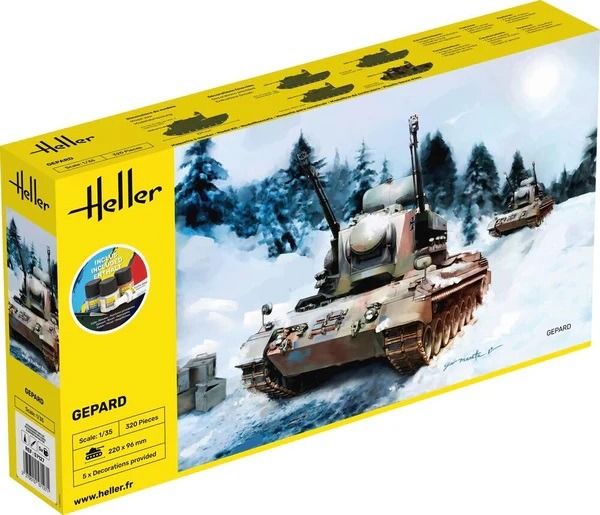 HEL57127 - Starter kit with paint and accessories - GEPARD tank - 1