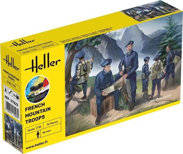 HEL57223 - Starter kit with paint and accessories - French Mountain Troops - 1