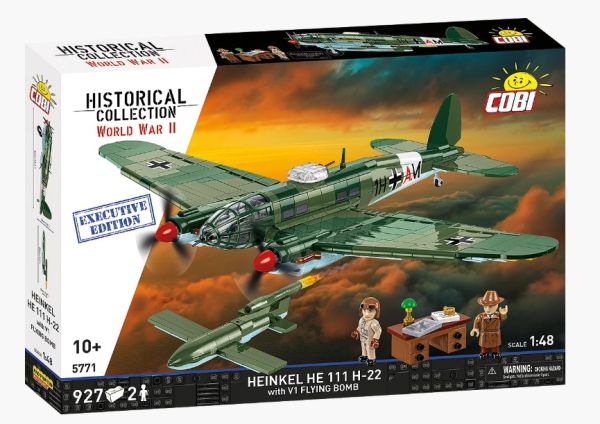 COB5771 - Military Aircraft Heinkel He 111 H-22 with V-1 Flying Bomb - Exclusive Edition - 927 pieces - 1